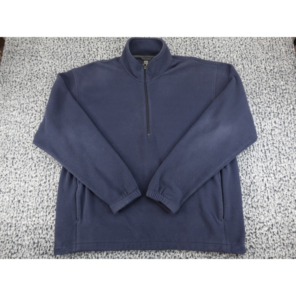 Nike Golf Therma-FIT Fleece Pullover Mens Large Navy Blue 1/4 Zip‎ Mock Neck L